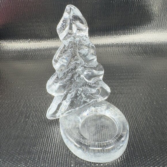 Swedish Glass Candle Holder Votive Tea Light Clear Christmas Tree Light Holder - Picture 1 of 11